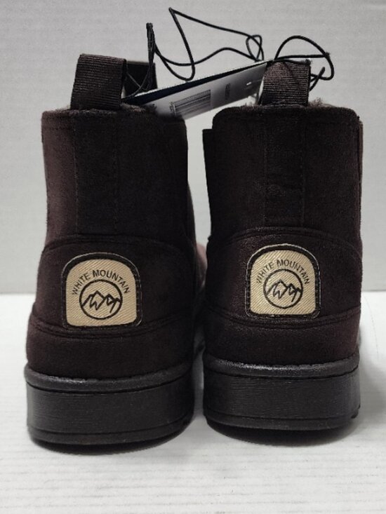 New White Mountain Isleworth Dark Brown Boot - Faux Suede & Fur - Size 12